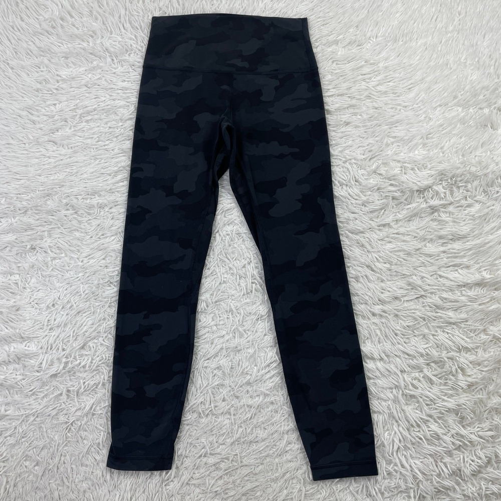 Lululemon Pants Womens 6 Deep Coal Camo Align High Rise Pant 25" Leggings Yoga
